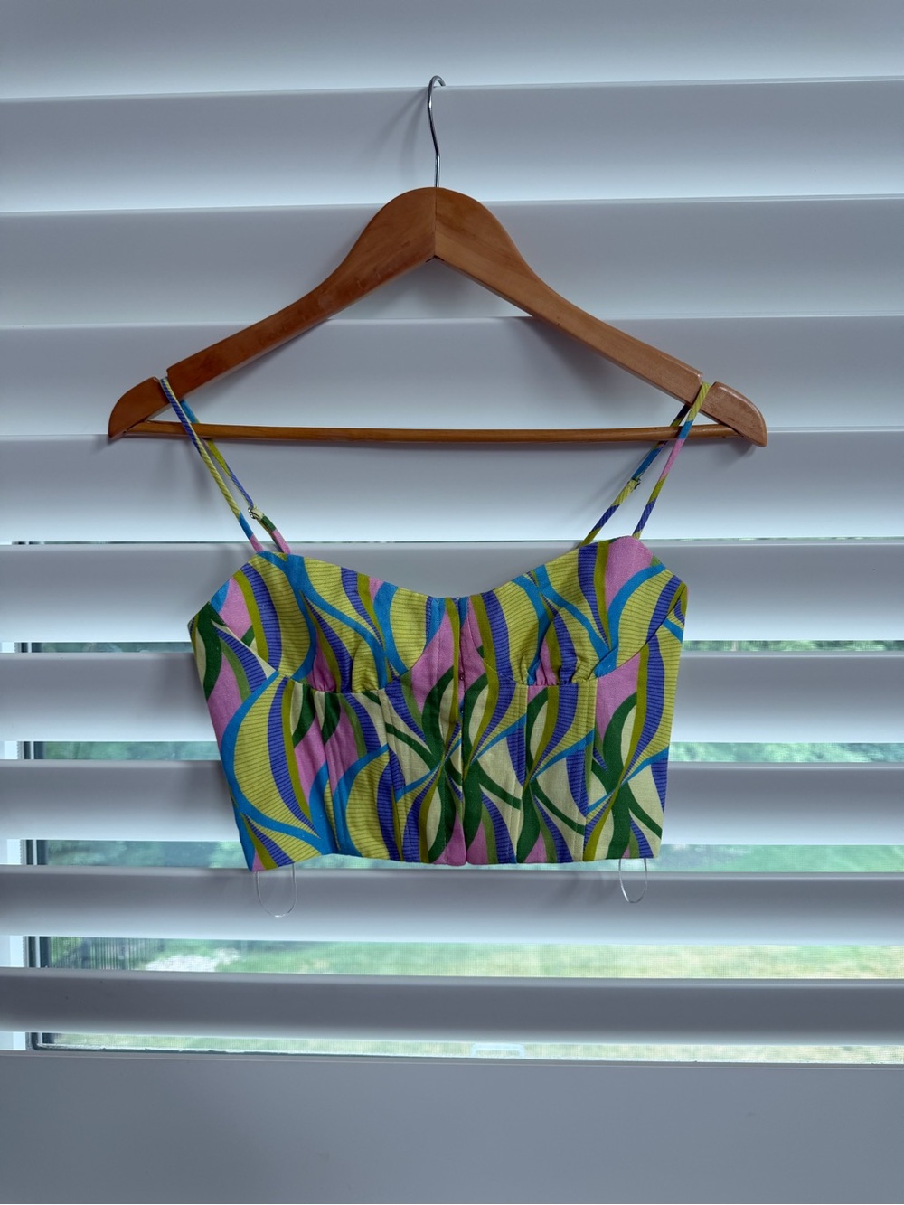 Women's Multi-Color Printed Crop Cami Top